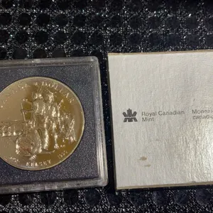 1991 Canada Silver Dollar RCMP Kelsey, 23.4g, .500 Silver, Royal Canadian Mint, Cased