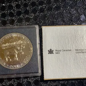 1985 Canada National Parks Moose Silver Dollar, Royal Canadian Mint, .500 Silver, 23.4g