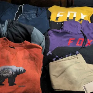 6 Youth Large Sweaters/Jackets: Fox, Under Armour, Wind River, Zara Kids Chino Pants