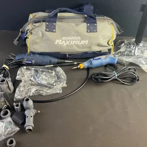 Mastercraft Maximum Rotary Tool Kit With Accessories, Attachments, Flex Shaft, And Carry Bag