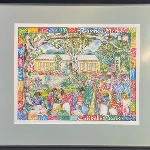 Romney Manor Caribelle Batik Print by G. Gobinet, Framed Art