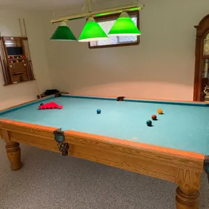 Dufferin Oak Pool Table with Accessories