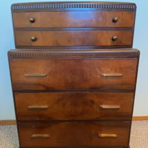 Art Deco Waterfall Chest of Drawers, Wood