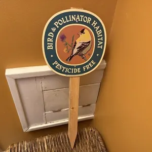 Bird & pollinator habitat garden sign