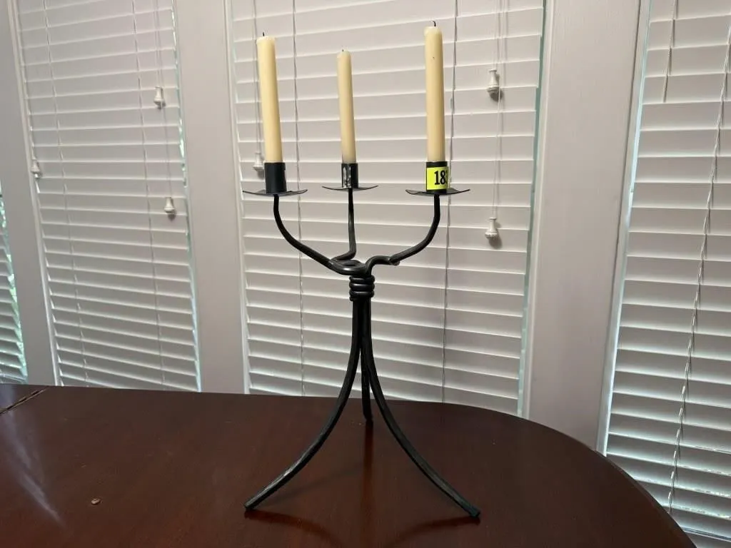 Wrought iron candleabra