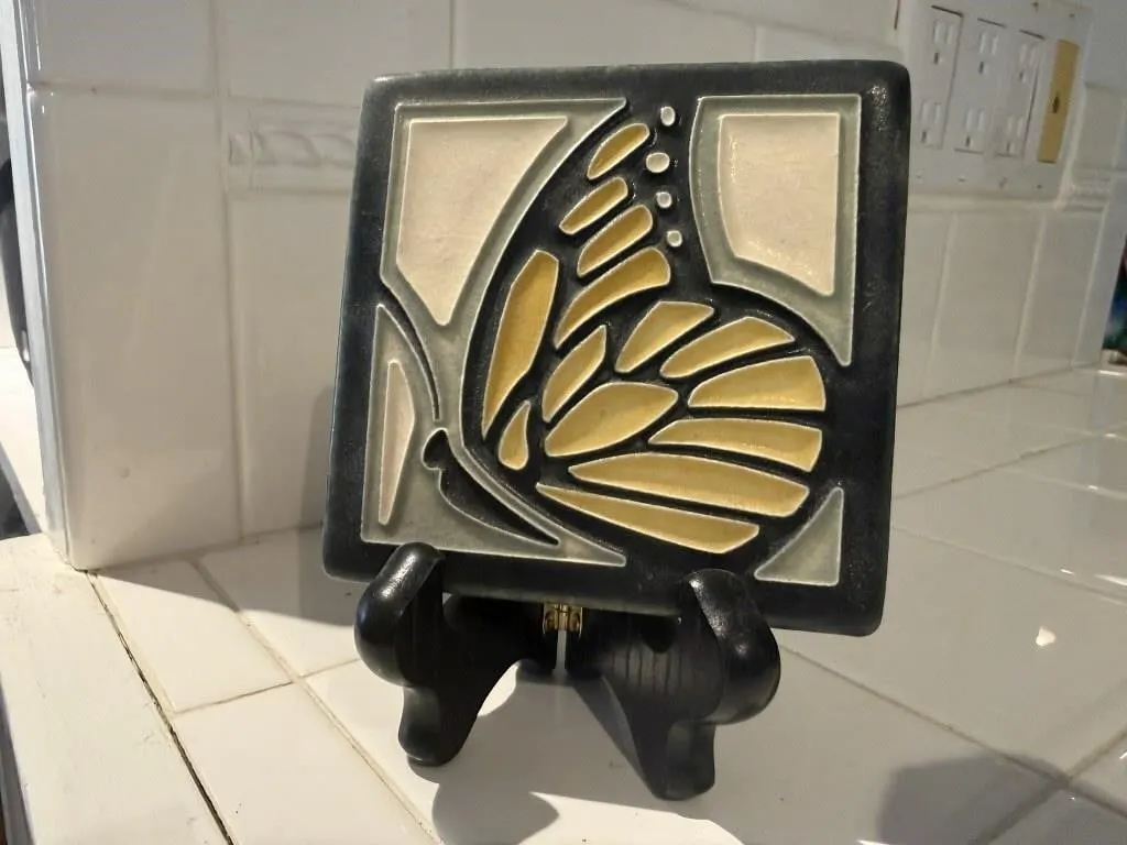 Motawi Tileworks butterfly art tile