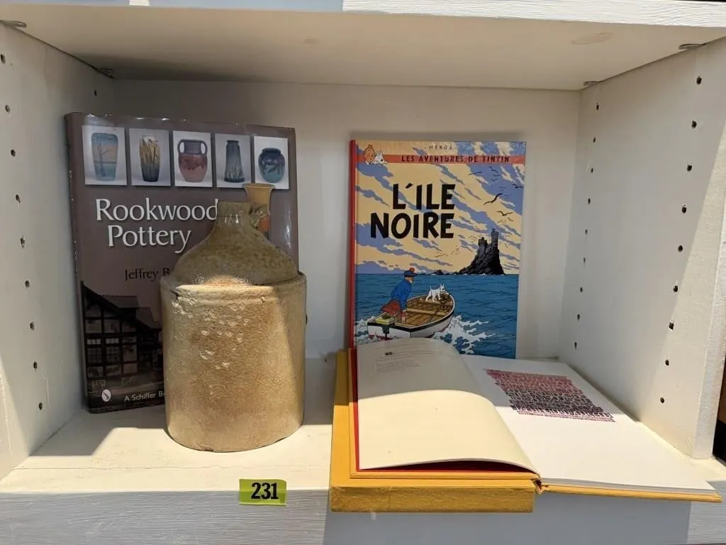 Pottery, prayer, cartoon coffee table books,