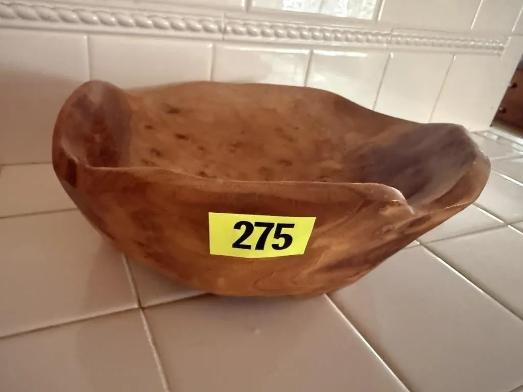 Burl wood bowl