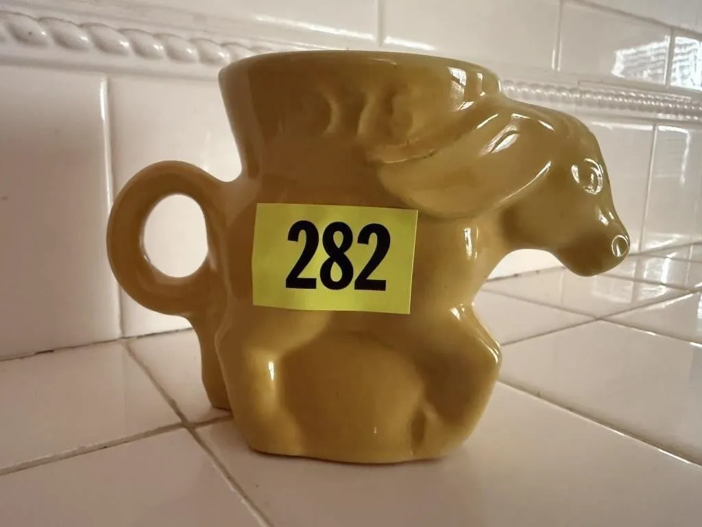 1975 Frankoma pottery donkey political mug