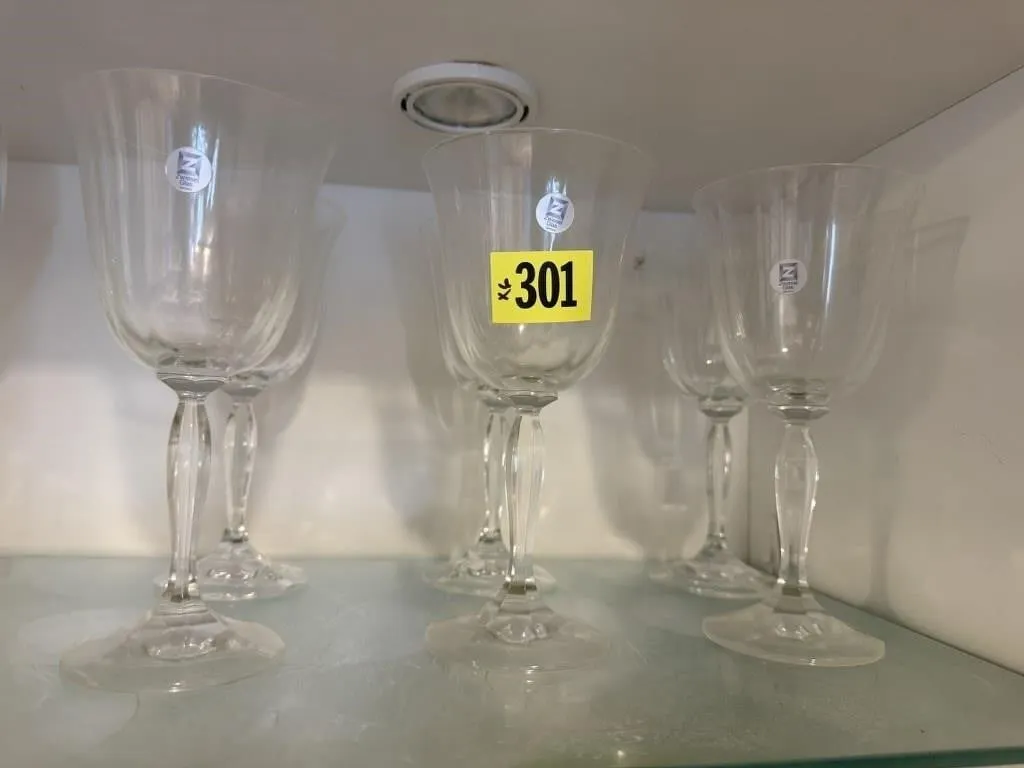 Ziesel Glass German wine goblets (6)