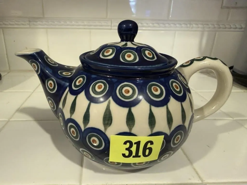 Handmade Polish teapot