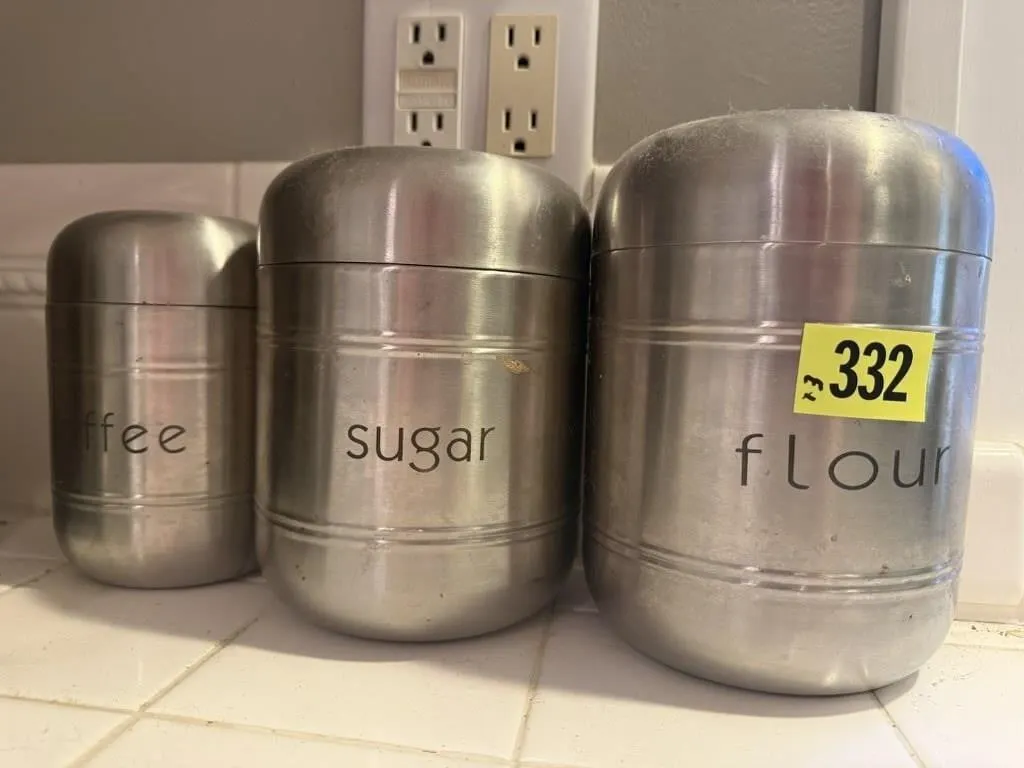 Chrome capsule canister, 3 piece set