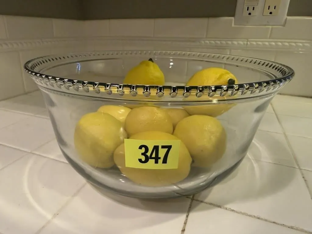Bowl of faux lemons