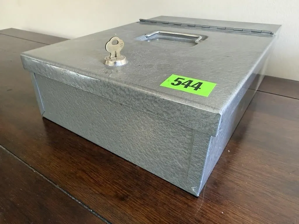 Metal security lock box