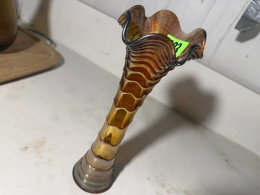 Vintage fluted vase