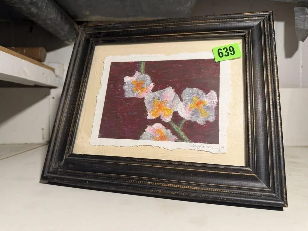 Floral fiber artwork