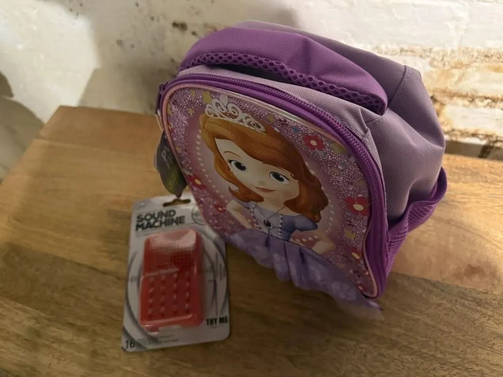 Princess toddler backpack, sound machine toy