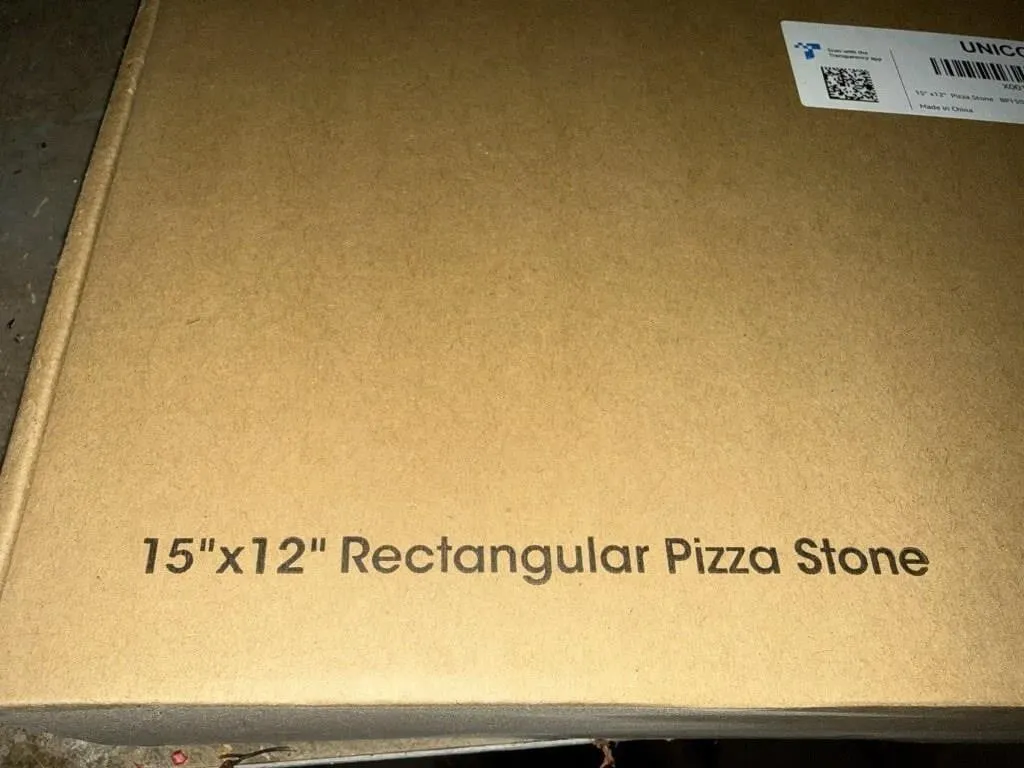 NEW Uncook 15" x 12" rectangular pizza stone