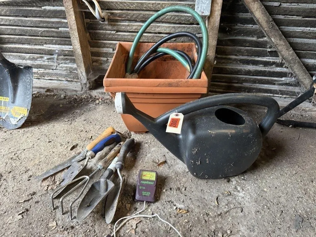 Watering can, gardening hand tools, PH tester,