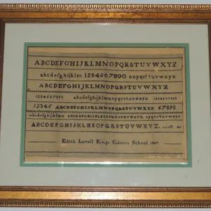 #12 Antique 1827 School Alphabet Sampler Stitching