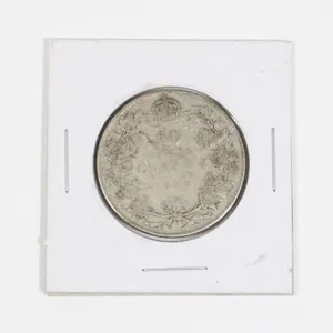 #35 WW1 1918 Fifty Cents Canada Silver Coin Worn