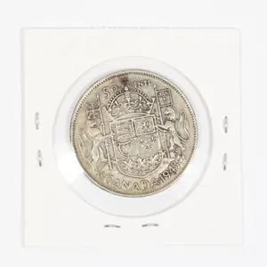 #36 WW2 1943 Canada Fifty Cents Silver Coin