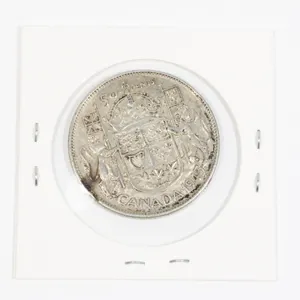 #38 WW2 1945 Canada Fifty Cents Silver Coin