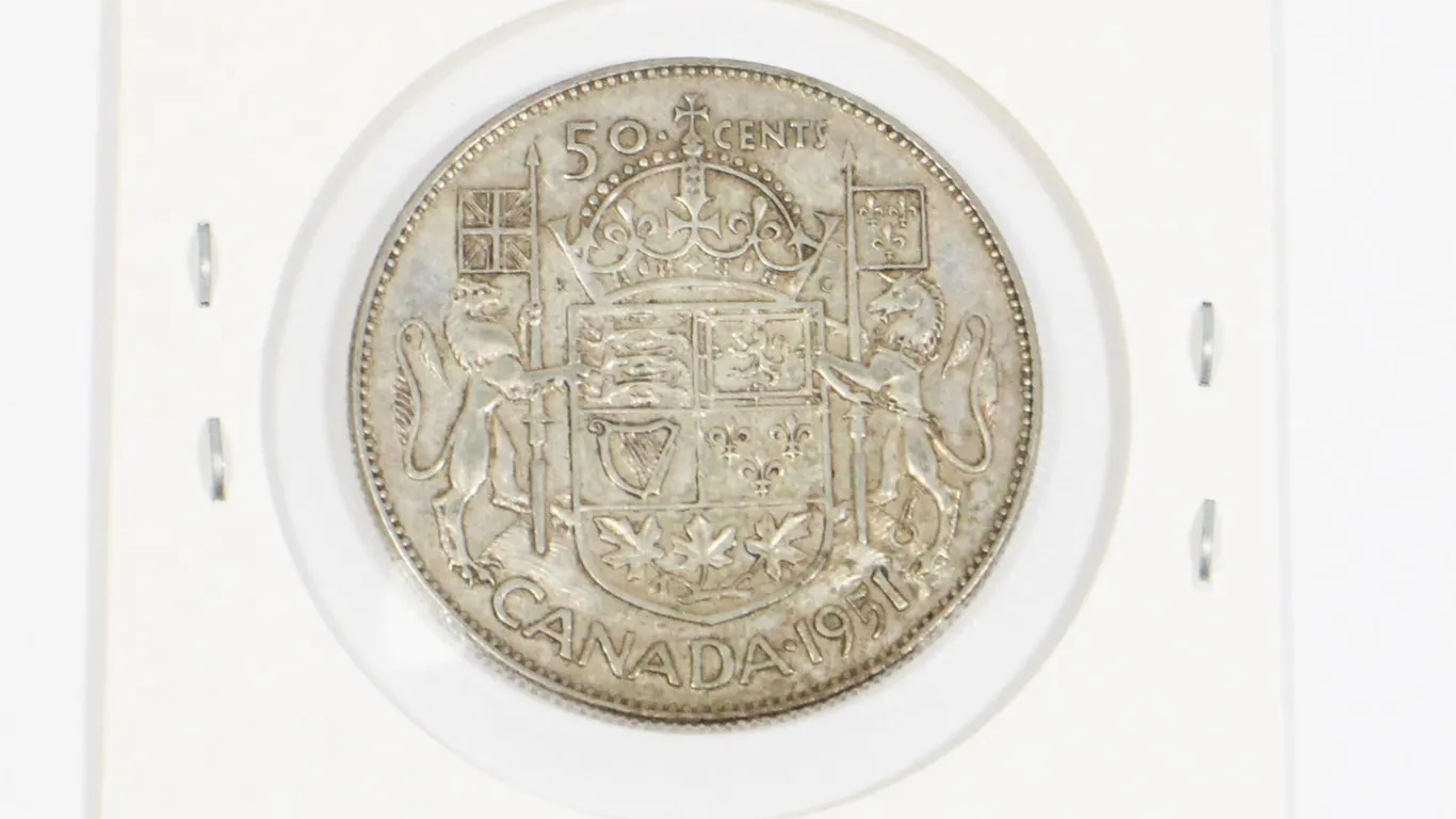 #39 1951 Canada Fifty Cents Silver Coin