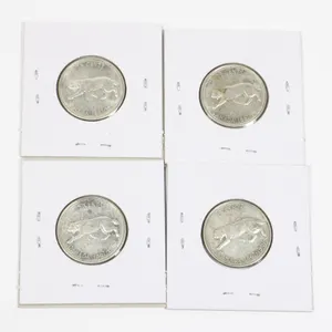 #41 1967 25 Cents Canada Silver Coin Lot 4 Bobcat
