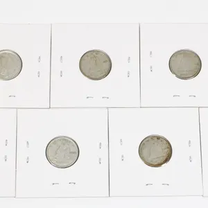 #42 7 Canadian Silver Dime Coins 1939 1951 1956