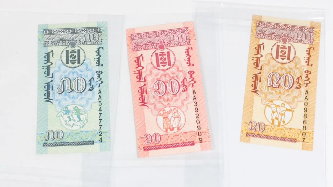 #75 1990's Mongolian Bills 10 20 50 Mongo Bills