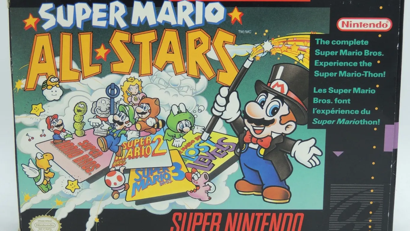 #92C SNES CIB Game Super Mario All Stars