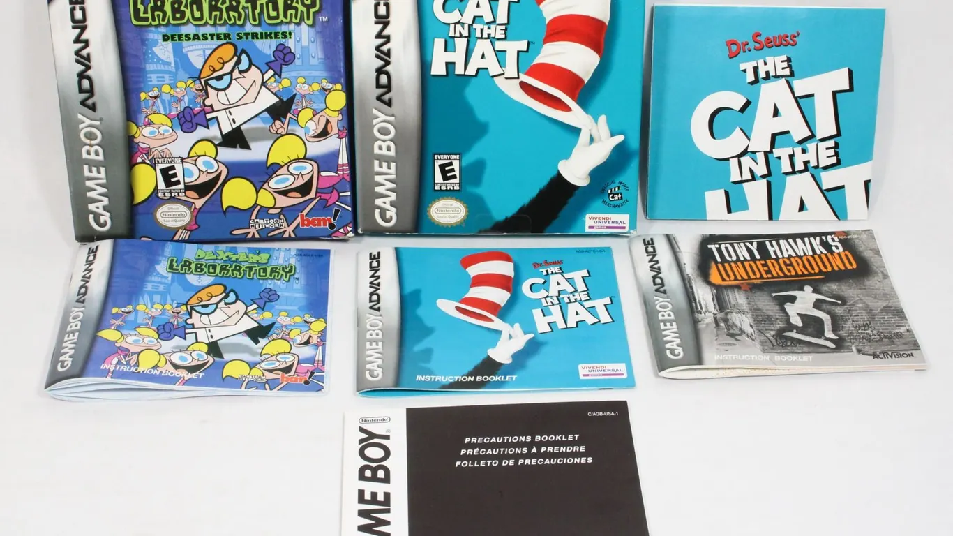 #125 GBA Boxes Manuals Dexer's Lab Cat in the Hat