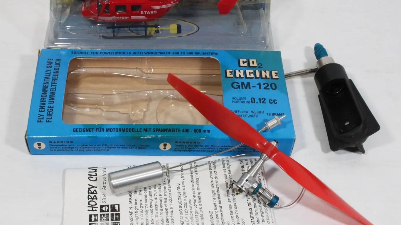 Die-cast Helicopter and Co2 Engine GM -120