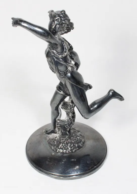 #305 Antique Silver Plate Statue Figure Art 1898