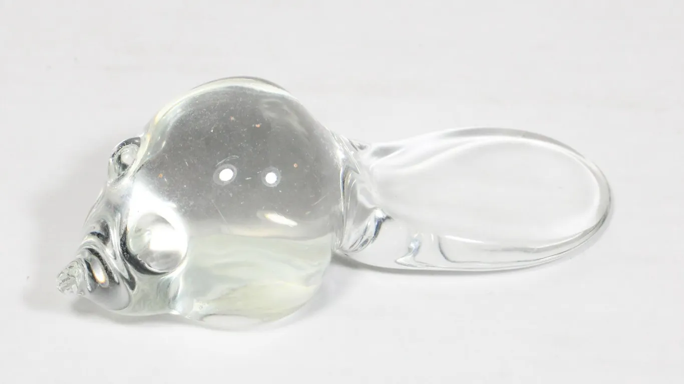 #333 Glass Crystal Beaver Paperweight