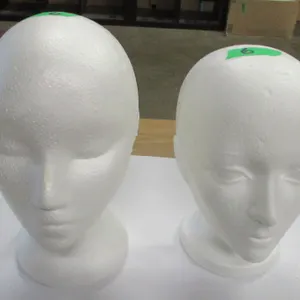2 STYROFOAM MANNEQUIN HEADS