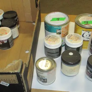BOX C/W ASSORTED PAINTS