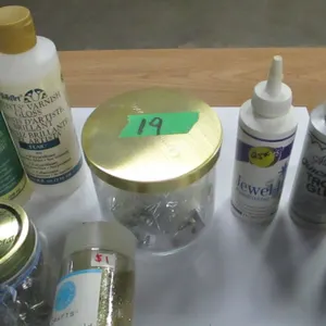 UNCLAIMED STORAGE:  BOX C/W ASSORTED CRAFT ITEMS