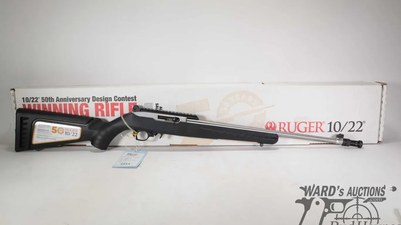 Non-Restricted rifle Ruger model 10/22 50th Anniversary, 22 LR ten shot semi automatic, w/ bbl lengt