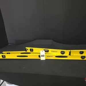 (3) NEW Stanley Aluminum I-Beam Levels 48/24 in.
