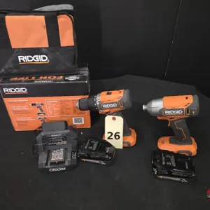 NEW RIDGID 18V Drill & Impact Combo Kit R92721
