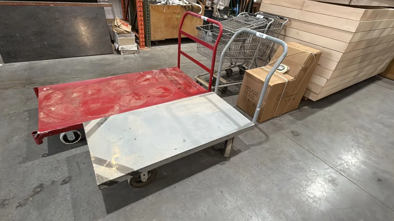 GREY METAL 48" X 24" PLATFORM CART