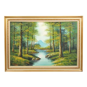 Vintage Painting of Stream
