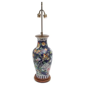 Vintage Chinese Hand Painted Lamp