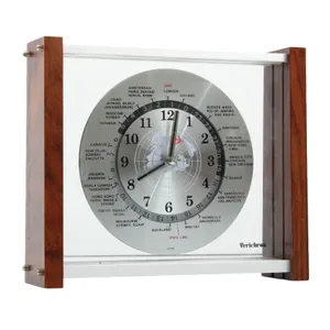 MCM Verichron Quartz GMT World Mantel Desk Clock