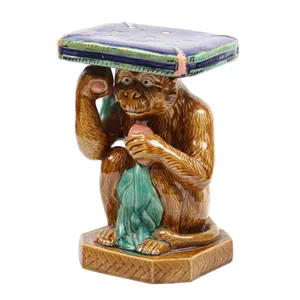Majolica Style Monkey Stand