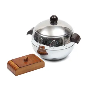 Art Deco Style Wood Box & Ice Bucket