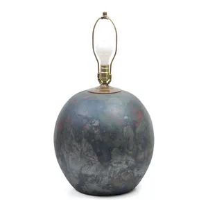 Raku Glazed Art Pottery Lamp