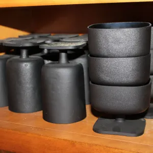 MCM Black Goblets & Dessert Dishes